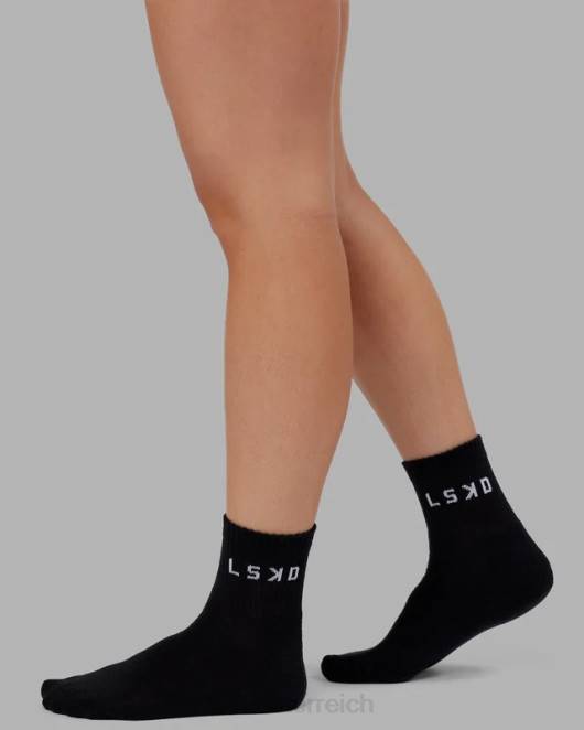 Z8RH853 LSKD unisex Daily Quarter Crew Socke – Schwarz Zubehör