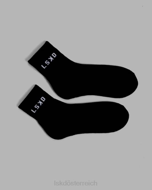 Z8RH853 LSKD unisex Daily Quarter Crew Socke – Schwarz Zubehör