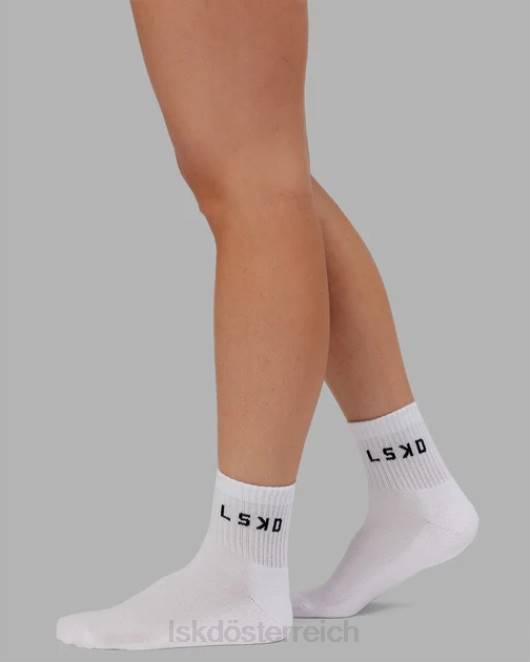 Z8RH854 LSKD unisex Daily Quarter Crew Socke – weiß Zubehör