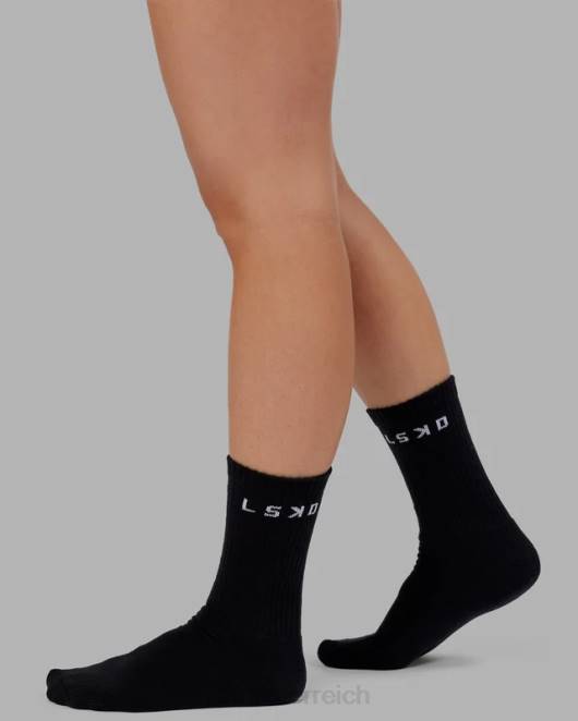 Z8RH855 LSKD unisex Daily 3er-Pack Crew-Socken – Schwarz Zubehör