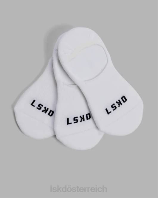 Z8RH861 LSKD unisex Performance No Show 3er-Pack Socken – weiß Zubehör