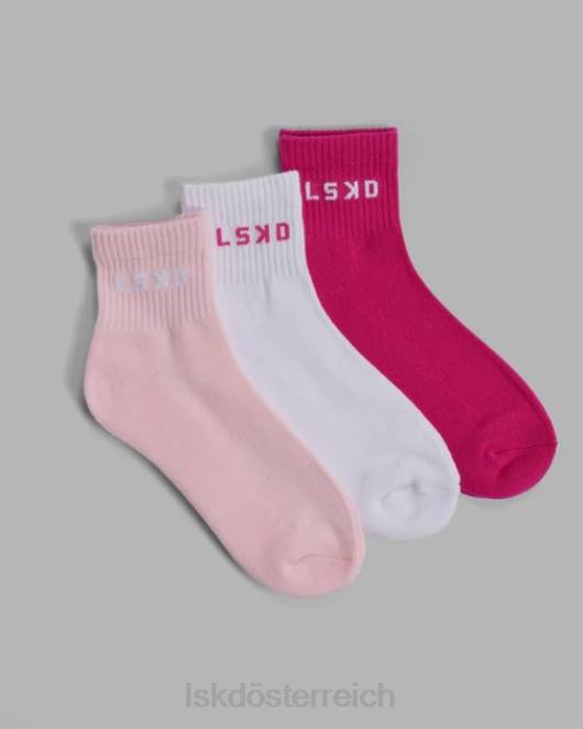 Z8RH872 LSKD unisex Daily Quarter Socken im 3er-Pack – mehrfarbig Zubehör