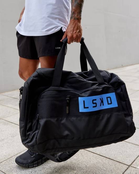Z8RH888 LSKD unisex Rep-Reisetasche 50l - Schwarz - Kornblumenblau Zubehör